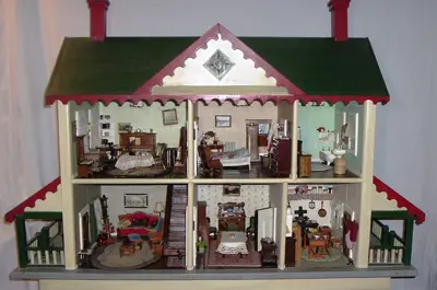 image of a two storey dollhouse